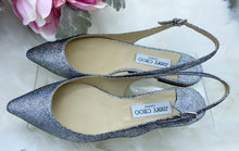 Load image into Gallery viewer, Jimmy Choo Multi Iridescent Glitter Mules/ Flats