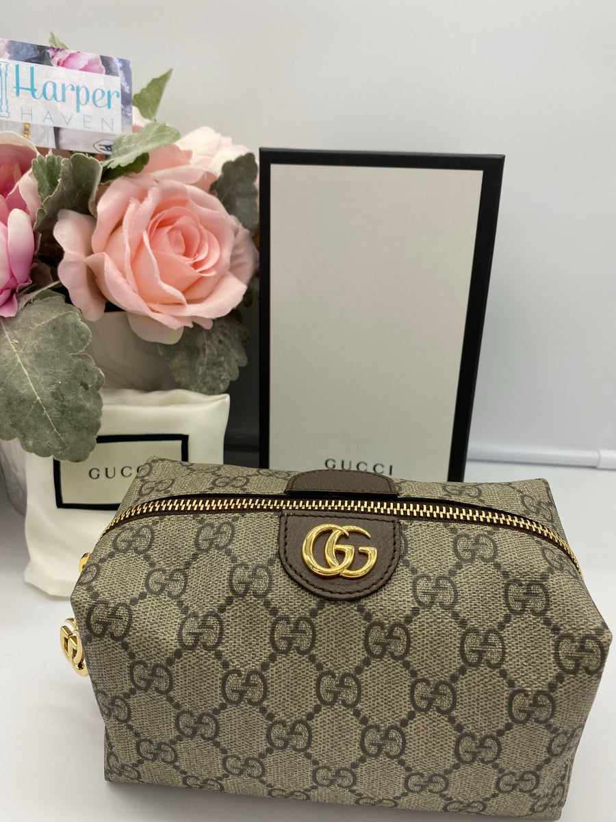 Gucci Ophidia GG Supreme Cosmetic Case- BRAND NEW! – HarperHaven.Lux