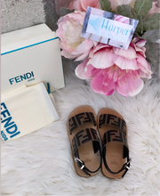 Load image into Gallery viewer, Fendi F Kids Leather Sandals- BRAND NEW!