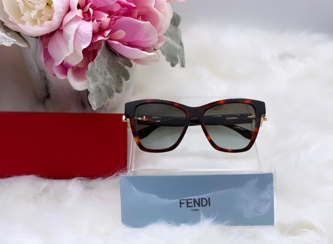 Fendi FF0289/S Peekaboo Sunglasses Black w/Grey Gradient Lens 55mm 8079O FF0289S FF 0289S FF 0289/S