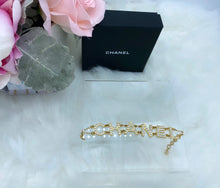 Load image into Gallery viewer, Chanel Logo Crystal Bracelet-BRAND NEW!