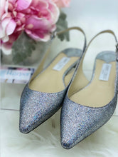 Load image into Gallery viewer, Jimmy Choo Multi Iridescent Glitter Mules/ Flats