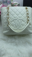 Load and play video in Gallery viewer, Chanel PST White Caviar Shopping Tote- Pre loved💕
