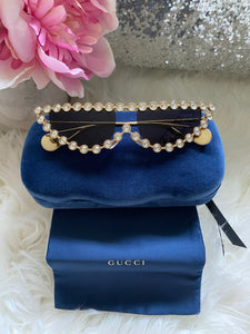 Gucci Embellished Crystal Cat Eye Sunglasses- BRAND NEW!