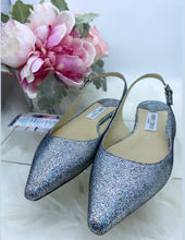 Load image into Gallery viewer, Jimmy Choo Multi Iridescent Glitter Mules/ Flats
