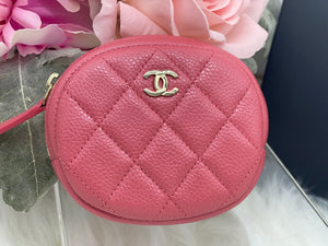 Pink Chanel Quilted Caviar Classic Coin Purse