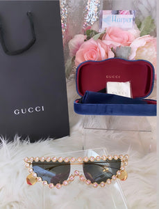 Gucci Embellished Crystal Cat Eye Sunglasses- BRAND NEW!
