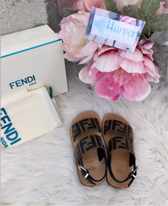 Fendi F Kids Leather Sandals- BRAND NEW!