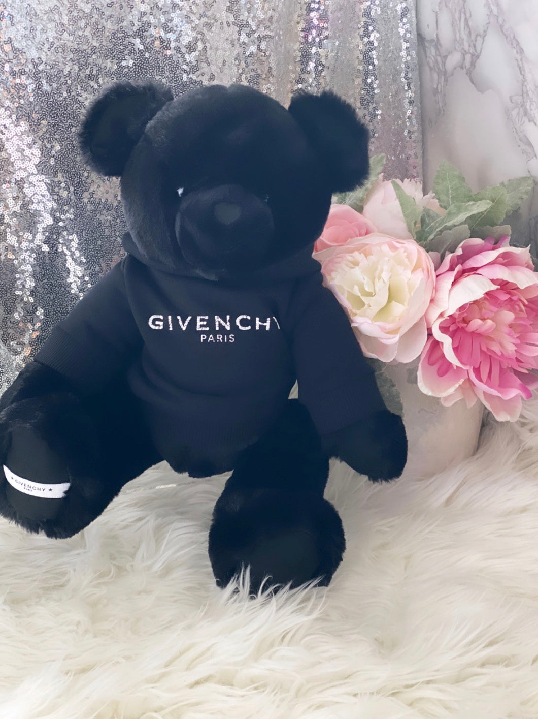 Givenchy Ultra Plush Teddy Bear with Givenchy Paris Hooded Sweatshirt- BRAND NEW!
