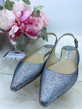 Load image into Gallery viewer, Jimmy Choo Multi Iridescent Glitter Mules/ Flats

