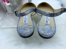 Load image into Gallery viewer, Jimmy Choo Multi Iridescent Glitter Mules/ Flats
