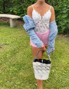 Prada Tress White Bucket Bag| Current Season-BRAND NEW!