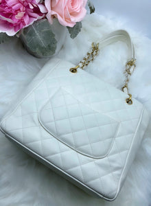 Chanel PST White Caviar Shopping Tote- Pre loved💕